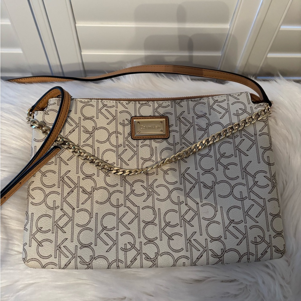 Great Condition Calvin Klein Monogrammed Crossbod… - image 1